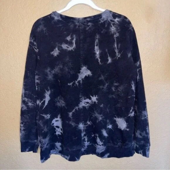 Jane and Delancey Black Tie-Dye Crewneck Sweatshirt - Picture 2 of 7